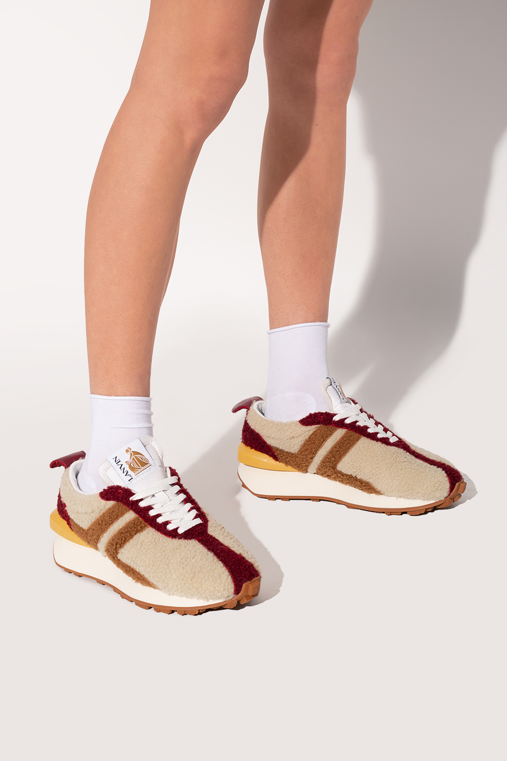 Lanvin on sale beige sneakers